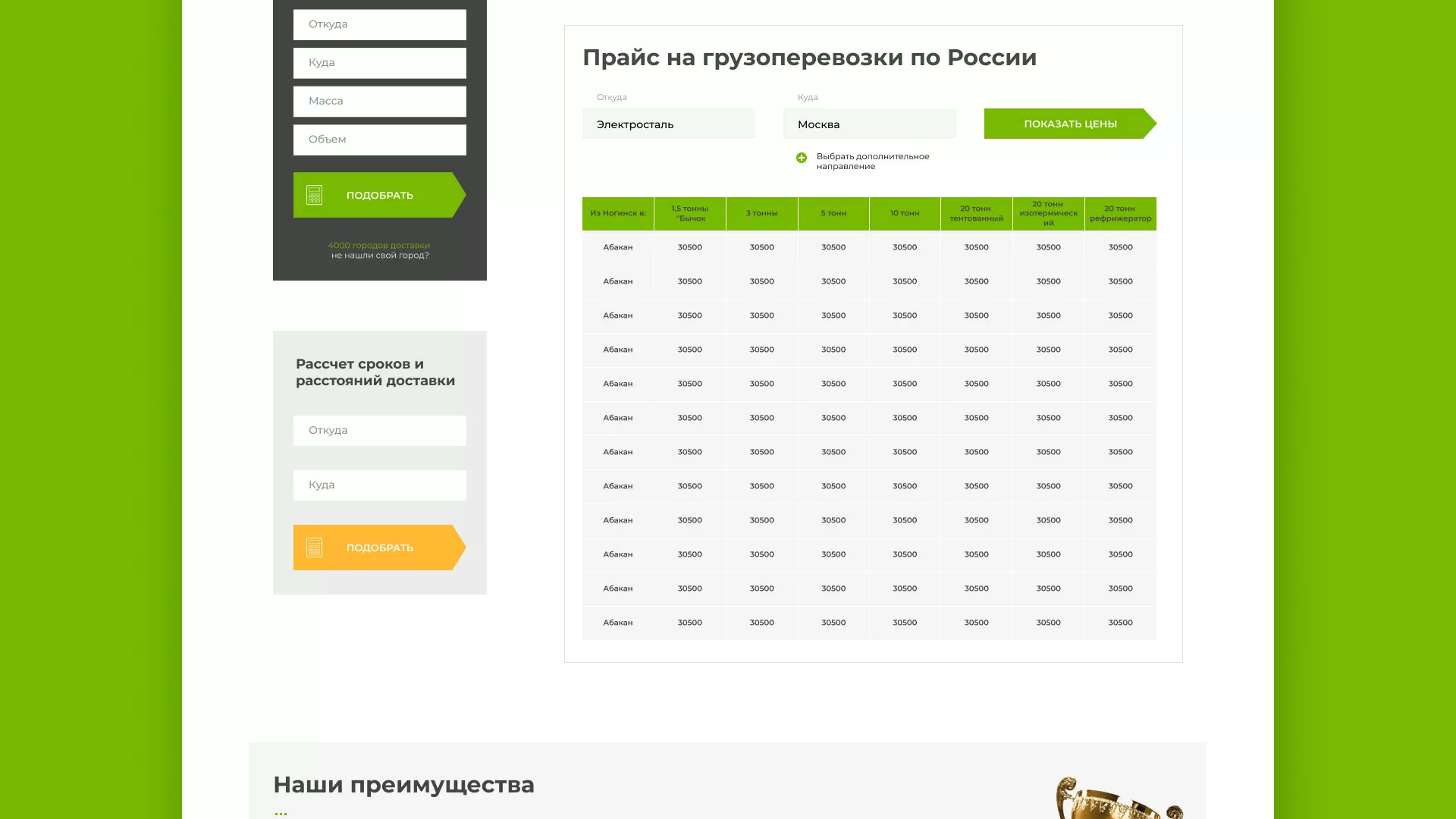 Разработка логотипа и сайта компании «Инком-Логистика» в Киренске
