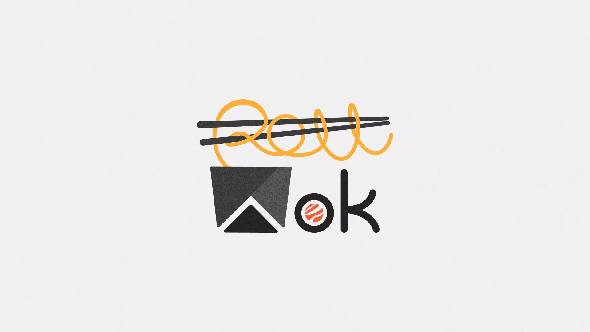 Разработка логотипа суши-бара «Roll Wok Club» в Киренске