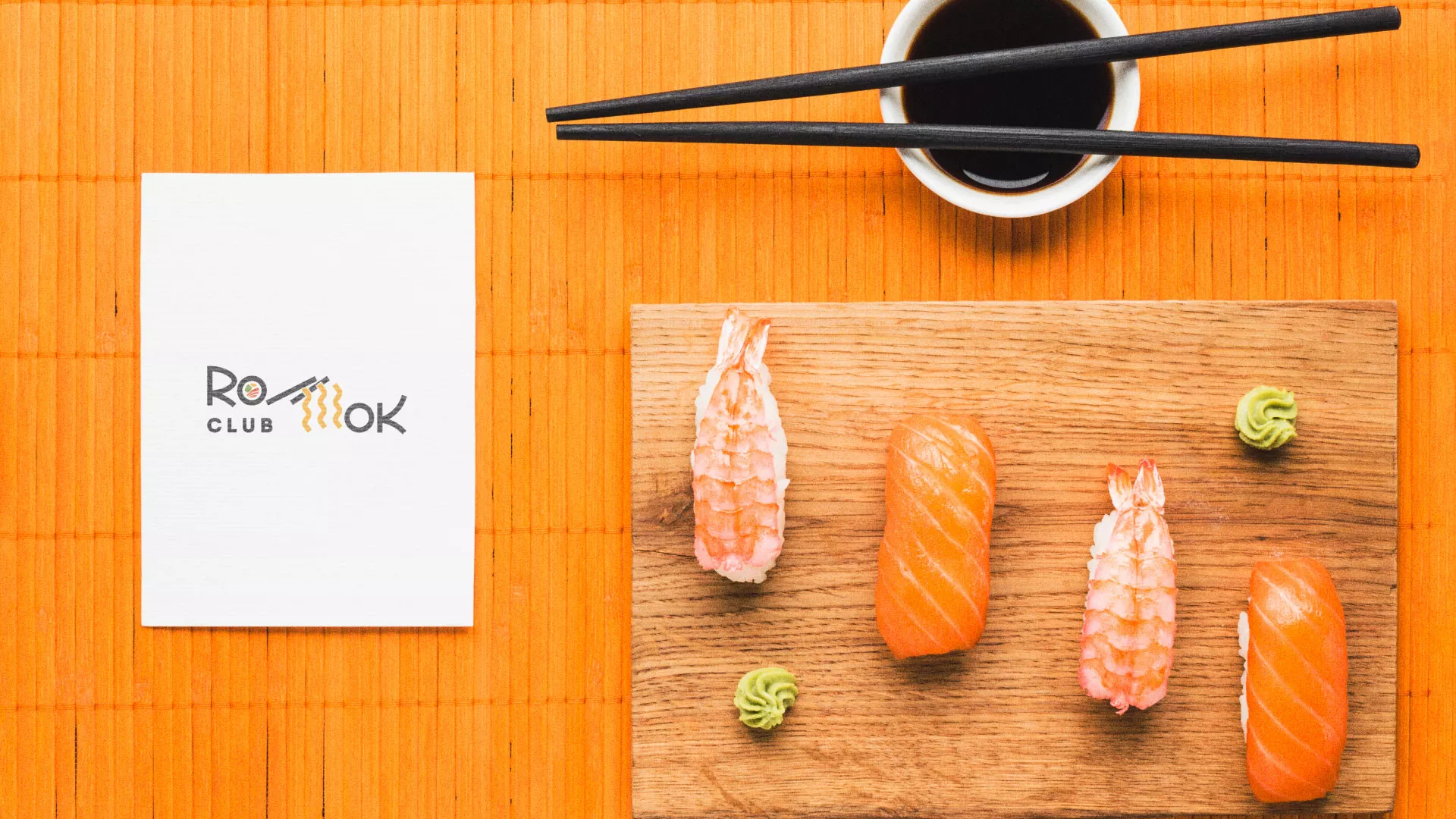 Создание логотипа суши-бара «Roll Wok Club» в Киренске
